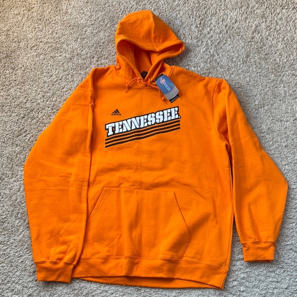 NWT Men’s Adidas Orange University of Tennessee Sweatshirt Hoodie Size XXL - Picture 1 of 9